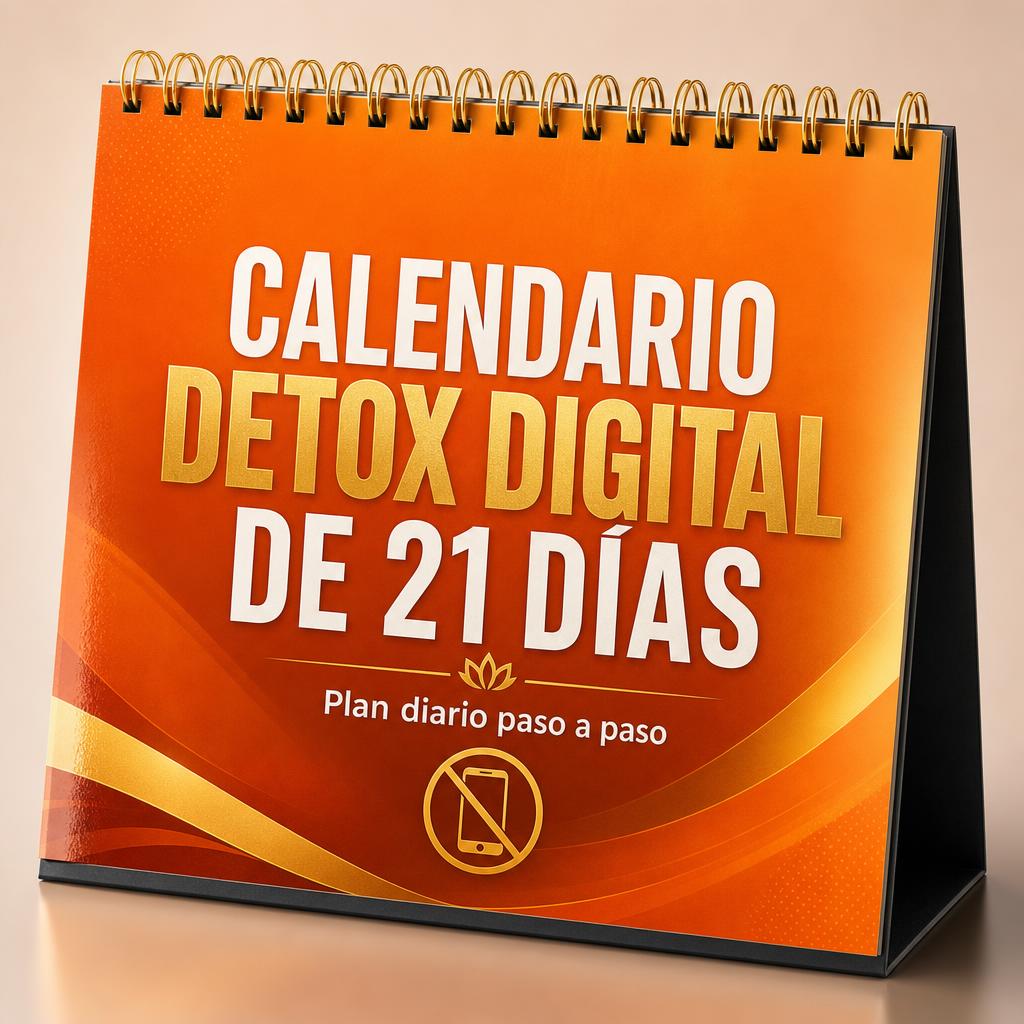Mockup del bono Calendario Detox Digital de 21 Días
